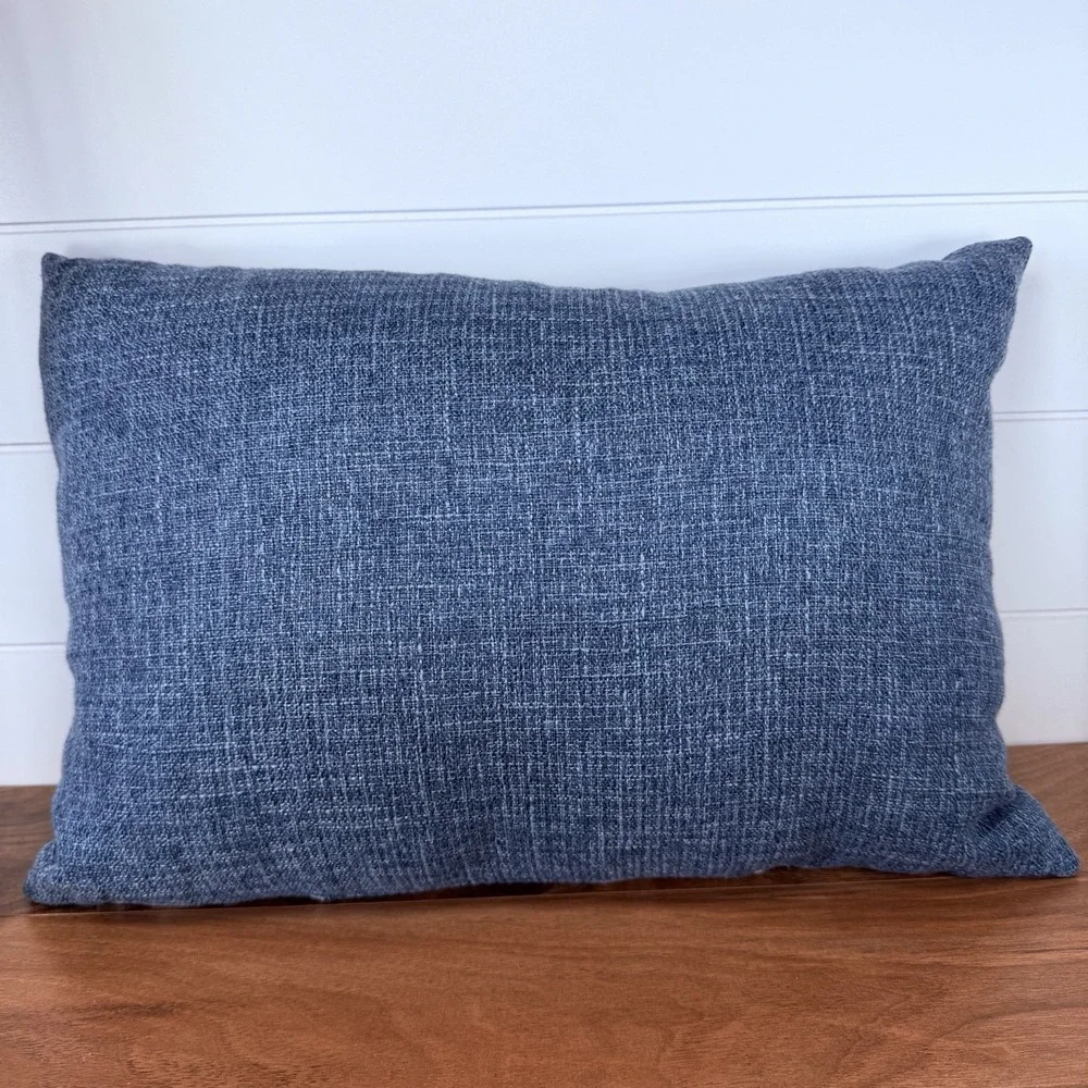 Mainstays Chambray Embroidered Botanical Decorative Pillow Boho Cottagecore
